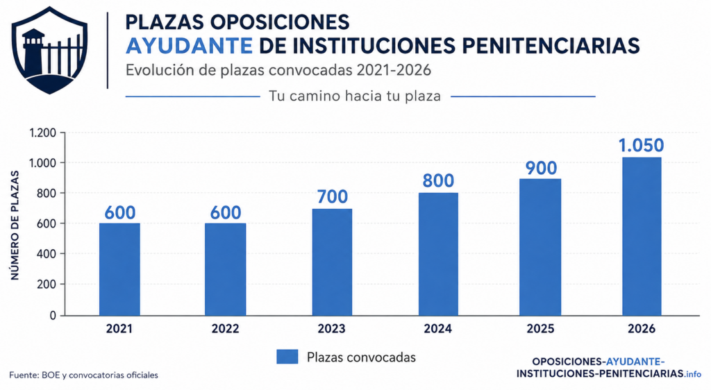 plazas oposición ayudante insituciones penitenciarias
